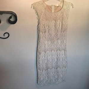 White eyelash lace dress